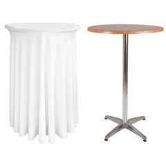 PARİS BİSTRO MASA ÖRTÜSÜ - 160 GR STREÇ 75 cm Çap - BEYAZ