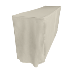 PİLESİZ DİKDÖRTGEN BANKET MASA ÖRTÜSÜ - 4 TARAFI KAPALI EKRU - En : 45 cm Boy: 140 cm Yükseklik : 73 cm