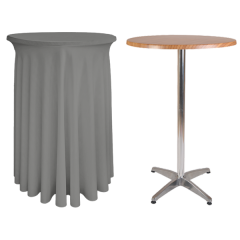 PARİS BİSTRO MASA ÖRTÜSÜ - 220 GR STREÇ 80 cm Çap - GRİ