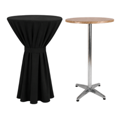 BERLIN BISTRO MASA ÖRTÜSÜ 80 cm Çap - SİYAH
