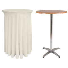 PARİS BİSTRO MASA ÖRTÜSÜ - 220 GR STREÇ 70 cm Çap - EKRU