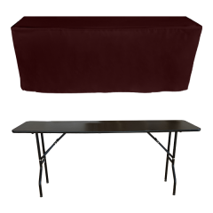 PİLESİZ DİKDÖRTGEN BANKET MASA ÖRTÜSÜ - 4 TARAFI KAPALI BORDO - En : 70 cm Boy: 140 cm Yükseklik : 73 cm