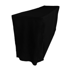 PİLESİZ DİKDÖRTGEN BANKET MASA ÖRTÜSÜ - 4 TARAFI KAPALI SİYAH - En : 70 cm Boy: 140 cm Yükseklik : 73 cm