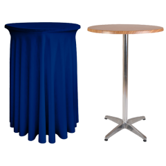 PARİS BİSTRO MASA ÖRTÜSÜ - 220 GR STREÇ 85 cm Çap - MARINE MAVİ