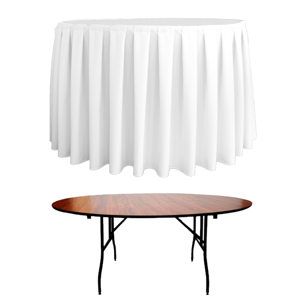 BOX PİLE YUVARLAK BANKET MASA ÖRTÜSÜ