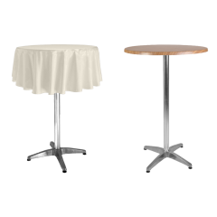 YUVARLAK BISTRO MASA ÖRTÜSÜ 75 cm Çap - EKRU