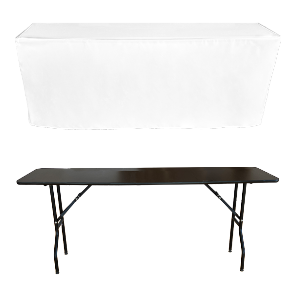 PİLESİZ DİKDÖRTGEN BANKET MASA ÖRTÜSÜ - 4 TARAFI KAPALI En : 90 cm Boy: 120 cm Yükseklik : 73 cm - BEYAZ