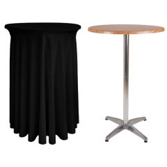 PARİS BİSTRO MASA ÖRTÜSÜ - 220 GR STREÇ 90 cm Çap - SİYAH