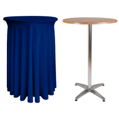 PARİS BİSTRO MASA ÖRTÜSÜ - 220 GR STREÇ 95 cm Çap - MARINE MAVİ