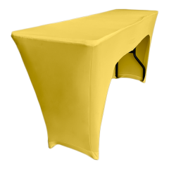 STREÇ DİKDÖRTGEN BANKET MASA ÖRTÜSÜ - 3 TARAFI KAPALI 220 GR STREÇ En : 70 cm Boy: 160 cm Yükseklik : 73 cm - SARI