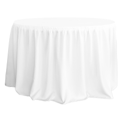 SHIRRED PİLE YUVARLAK BANKET MASA ÖRTÜSÜ