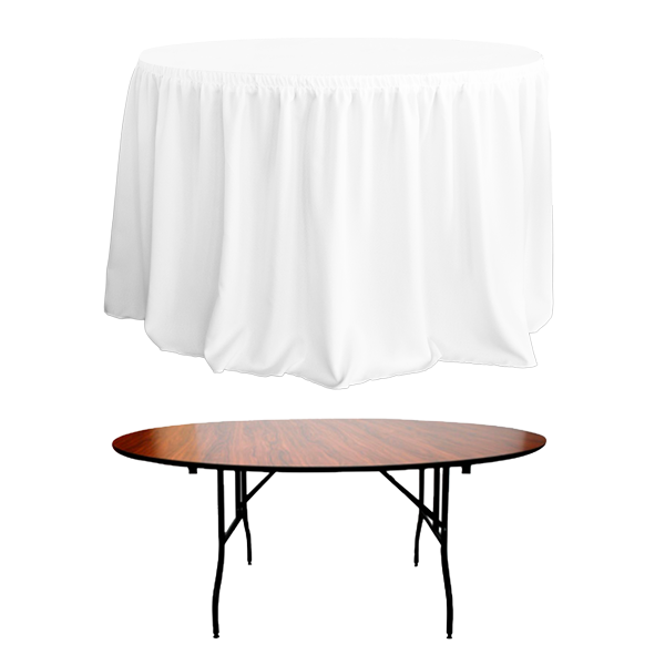 SHIRRED PİLE YUVARLAK BANKET MASA ÖRTÜSÜ