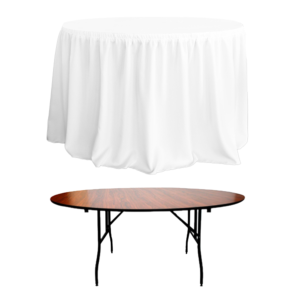SHIRRED PİLE YUVARLAK BANKET MASA ÖRTÜSÜ