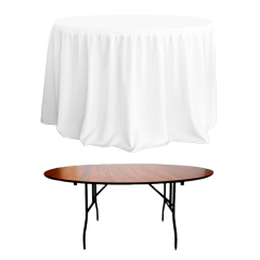 SHIRRED PİLE YUVARLAK BANKET MASA ÖRTÜSÜ