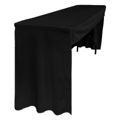 PİLESİZ DİKDÖRTGEN BANKET MASA ÖRTÜSÜ - 3 TARAFI KAPALI En : 45 cm Boy: 180 cm Yükseklik : 73 cm - SİYAH