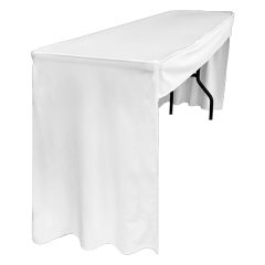PİLESİZ DİKDÖRTGEN BANKET MASA ÖRTÜSÜ - 3 TARAFI KAPALI En : 70 cm Boy: 160 cm Yükseklik : 73 cm - BEYAZ