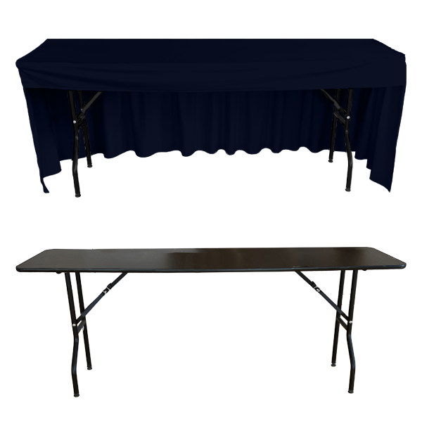 PİLESİZ DİKDÖRTGEN BANKET MASA ÖRTÜSÜ - 3 TARAFI KAPALI En : 70 cm Boy: 160 cm Yükseklik : 73 cm - MARINE MAVİ