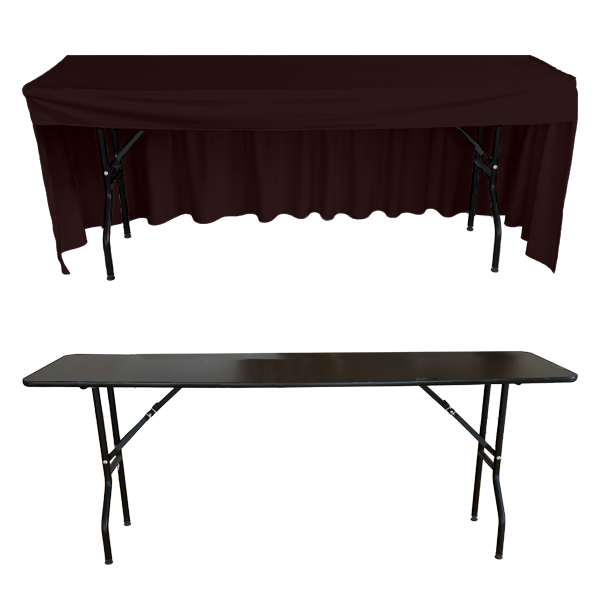 PİLESİZ DİKDÖRTGEN BANKET MASA ÖRTÜSÜ - 3 TARAFI KAPALI En : 70 cm Boy: 160 cm Yükseklik : 73 cm - BORDO