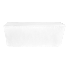 PİLESİZ DİKDÖRTGEN BANKET MASA ÖRTÜSÜ - 3 TARAFI KAPALI En : 70 cm Boy: 180 cm Yükseklik : 73 cm - BEYAZ