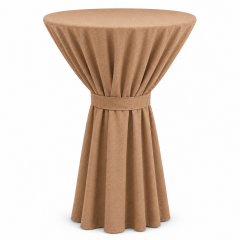 KAMPANYALI BERLIN BISTRO MASA ÖRTÜSÜ - WOVEN POLYESTER 175 GR 90 cm Çap - CAMEL