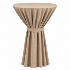 KAMPANYALI BERLIN BISTRO MASA ÖRTÜSÜ - WOVEN POLYESTER 175 GR 80 cm Çap - KOYU BEJ
