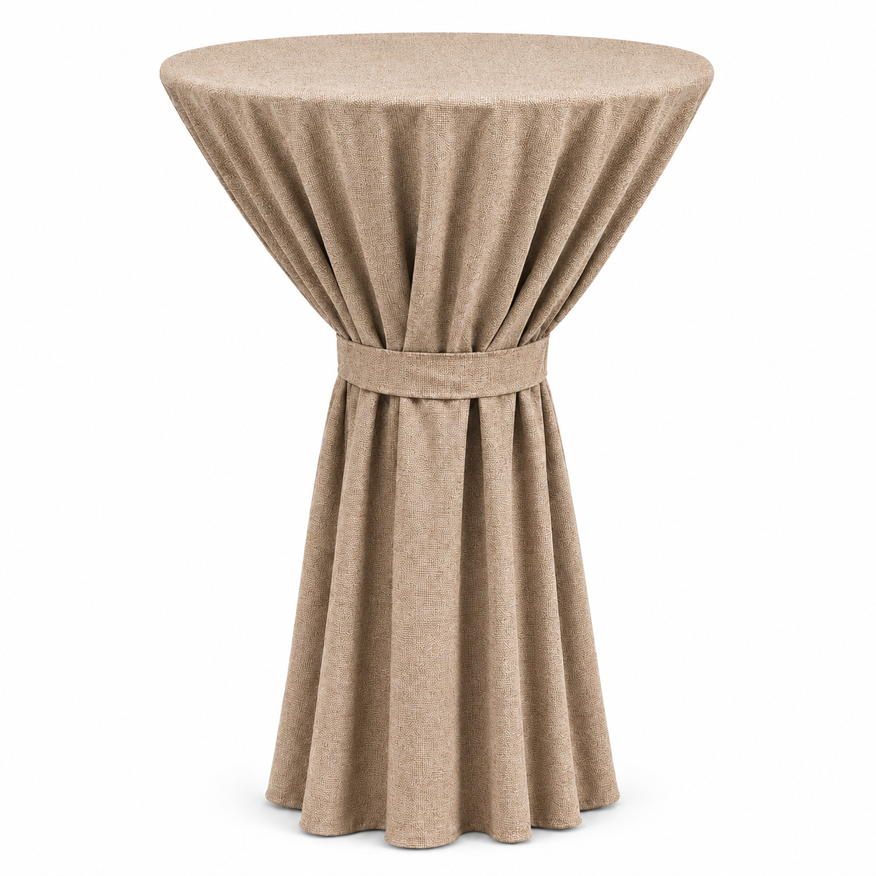 KAMPANYALI BERLIN BISTRO MASA ÖRTÜSÜ - WOVEN POLYESTER 175 GR 90 cm Çap - KOYU BEJ