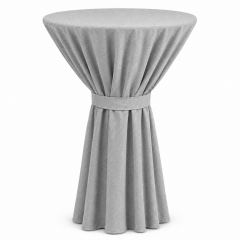 KAMPANYALI BERLIN BISTRO MASA ÖRTÜSÜ - WOVEN POLYESTER 175 GR 60 cm Çap - AÇIK GRİ