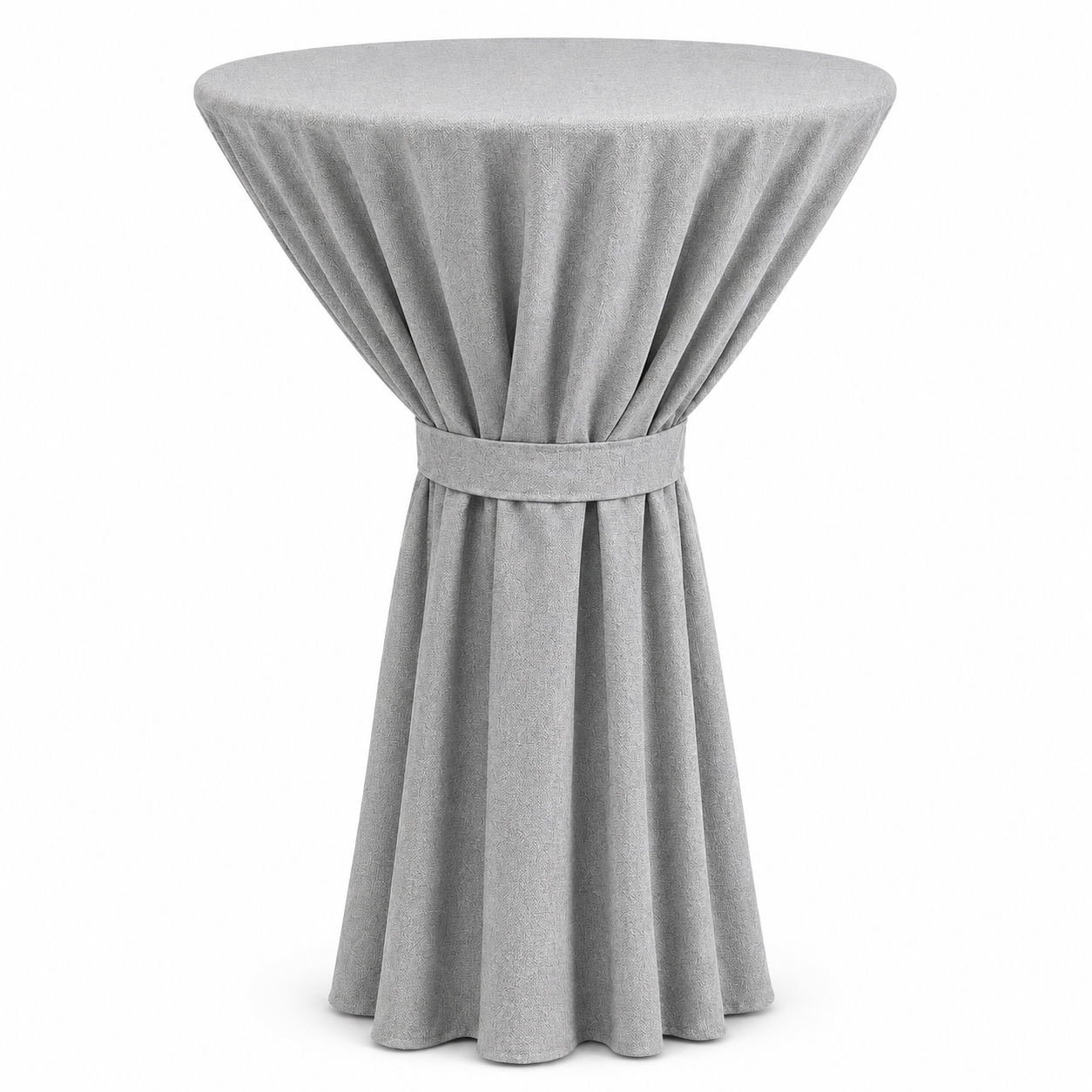 KAMPANYALI BERLIN BISTRO MASA ÖRTÜSÜ - WOVEN POLYESTER 175 GR 80 cm Çap - AÇIK GRİ