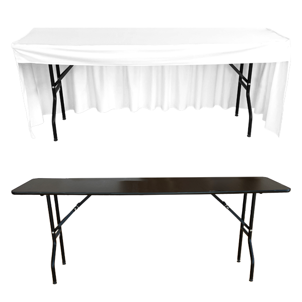 PİLESİZ DİKDÖRTGEN BANKET MASA ÖRTÜSÜ - 3 TARAFI KAPALI En : 70 cm Boy: 140 cm Yükseklik : 73 cm - BEYAZ