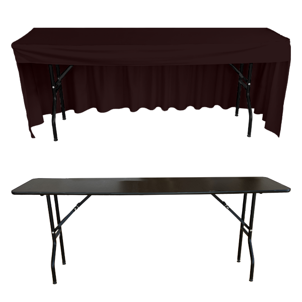 PİLESİZ DİKDÖRTGEN BANKET MASA ÖRTÜSÜ - 3 TARAFI KAPALI En : 70 cm Boy: 140 cm Yükseklik : 73 cm - BORDO