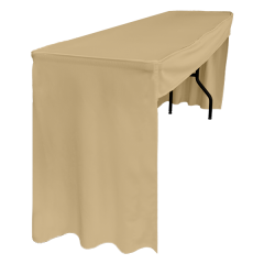 PİLESİZ DİKDÖRTGEN BANKET MASA ÖRTÜSÜ - 3 TARAFI KAPALI En : 90 cm Boy: 160 cm Yükseklik : 73 cm - KREM