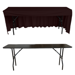 PİLESİZ DİKDÖRTGEN BANKET MASA ÖRTÜSÜ - 3 TARAFI KAPALI En : 90 cm Boy: 160 cm Yükseklik : 73 cm - BORDO