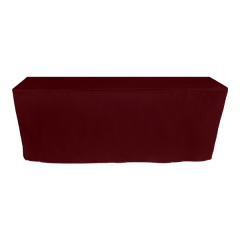 PİLESİZ DİKDÖRTGEN BANKET MASA ÖRTÜSÜ - 3 TARAFI KAPALI En : 90 cm Boy: 160 cm Yükseklik : 73 cm - BORDO