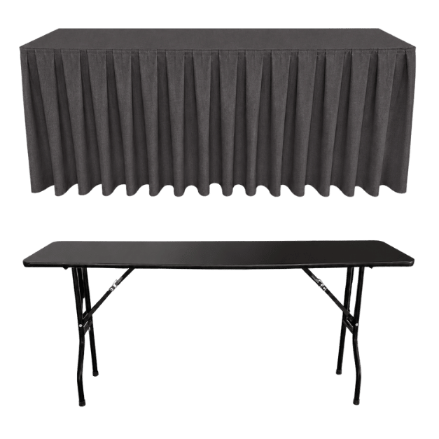 BOX PİLE DİKDÖRTGEN BANKET MASA ÖRTÜSÜ En : 90 cm Boy: 160 cm Yükseklik : 73 cm - BEYAZ