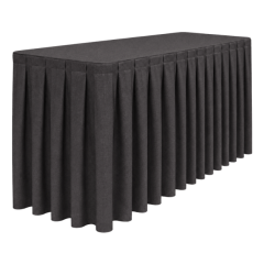 BOX PİLE DİKDÖRTGEN BANKET MASA ÖRTÜSÜ En : 90 cm Boy: 160 cm Yükseklik : 73 cm - ANTRASİT