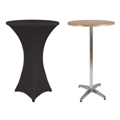 TOKYO BISTRO MASA ÖRTÜSÜ - 220 GR STREÇ KUMAŞ 60 cm Çap - BI STRETCH - ANTRASİT