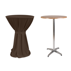 KAMPANYALI BERLIN BISTRO MASA ÖRTÜSÜ - WOVEN POLYESTER 175 GR 90 cm Çap - KIZIL KAHVERENGİ