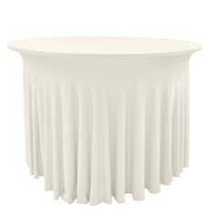 STREÇ FLOW YUVARLAK BANKET MASA ÖRTÜSÜ - 220 GR STREÇ EKRU - 150 cm Çap