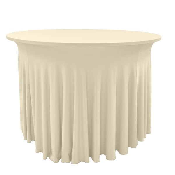 STREÇ FLOW YUVARLAK BANKET MASA ÖRTÜSÜ - 220 GR STREÇ KREM - 180 cm Çap