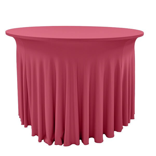 STREÇ FLOW YUVARLAK BANKET MASA ÖRTÜSÜ - 220 GR STREÇ PEMBE - 150 cm Çap