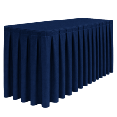 BOX PİLE DİKDÖRTGEN BANKET MASA ÖRTÜSÜ MARINE MAVİ - En : 70 cm Boy: 120 cm Yükseklik : 73 cm