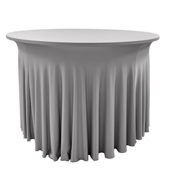 STREÇ FLOW YUVARLAK BANKET MASA ÖRTÜSÜ - 220 GR STREÇ GRİ - 120 cm Çap