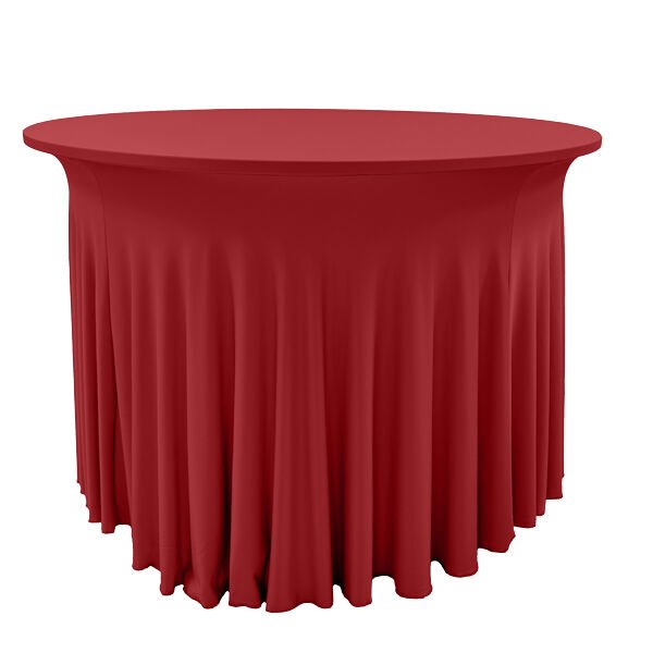 STREÇ FLOW YUVARLAK BANKET MASA ÖRTÜSÜ - 220 GR STREÇ KIRMIZI - 150 cm Çap