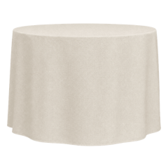 PİLESİZ BANKET YUVARLAK MASA ÖRTÜSÜ 150 cm Çap - EKRU