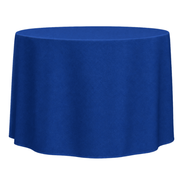 PİLESİZ BANKET YUVARLAK MASA ÖRTÜSÜ 120 cm Çap - CORN MAVİ