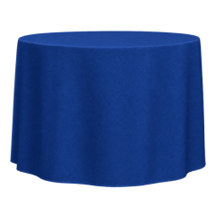 PİLESİZ BANKET YUVARLAK MASA ÖRTÜSÜ 120 cm Çap - CORN MAVİ