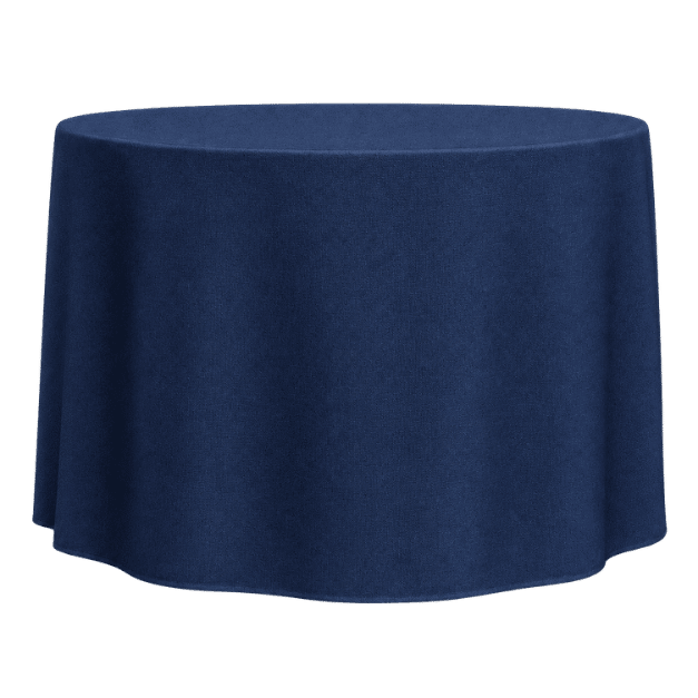 PİLESİZ BANKET YUVARLAK MASA ÖRTÜSÜ 150 cm Çap - MARINE MAVİ