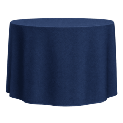 PİLESİZ BANKET YUVARLAK MASA ÖRTÜSÜ 150 cm Çap - MARINE MAVİ
