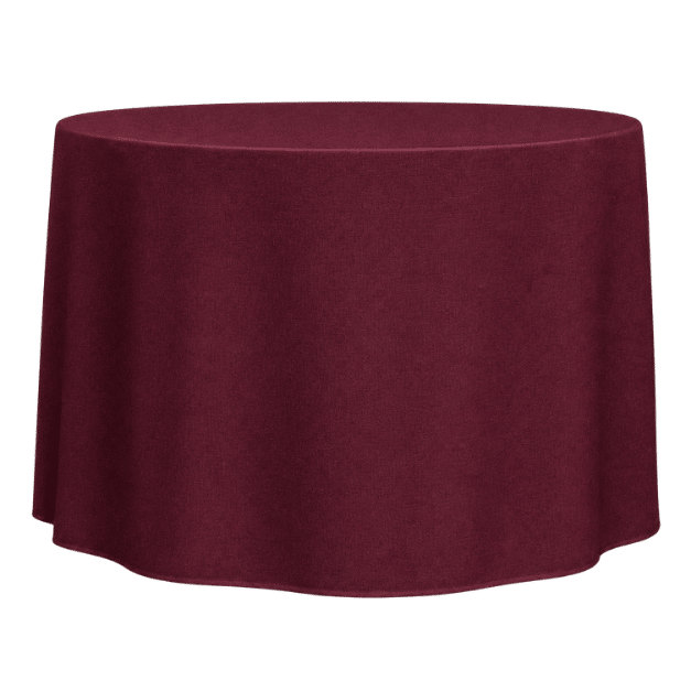 PİLESİZ BANKET YUVARLAK MASA ÖRTÜSÜ 120 cm Çap - BORDO