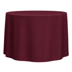 PİLESİZ BANKET YUVARLAK MASA ÖRTÜSÜ 150 cm Çap - BORDO